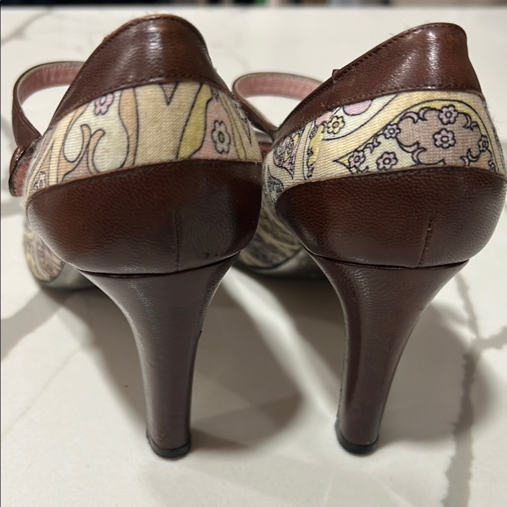 Brown and Beige Women's Shoes Emilio Pucci 6.5 - Picture 3 of 5